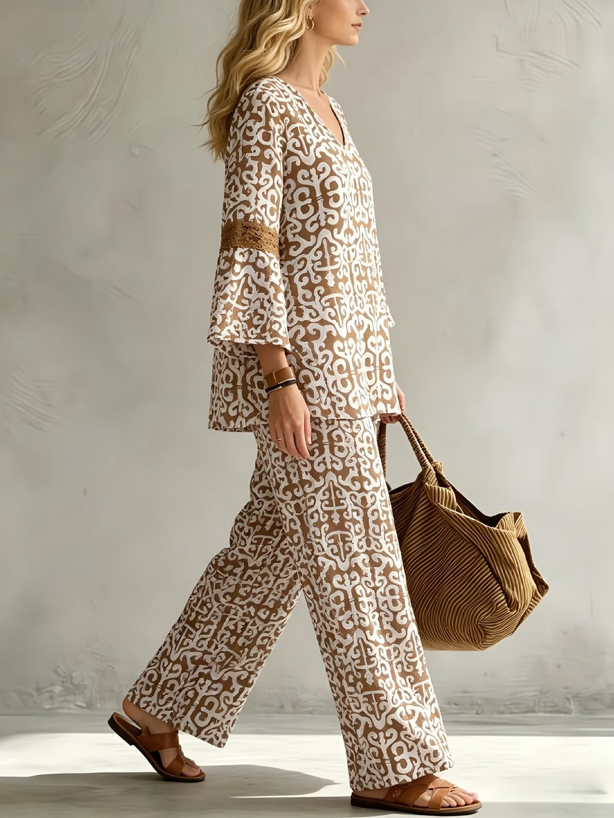 Geometric Luxe Lounge Co-Ord Set