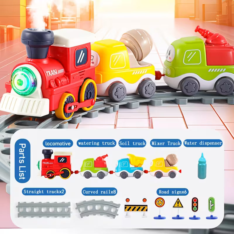 DAYSSteam Red Electric Train Set with Tracks 🚂