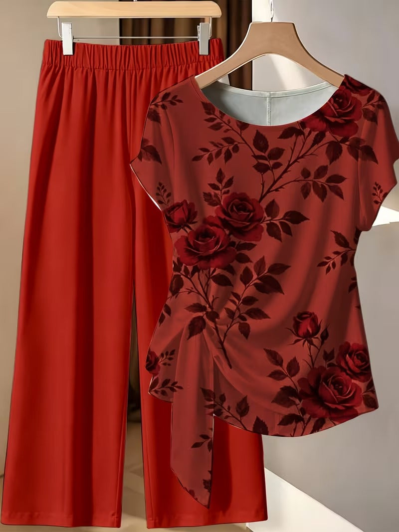 BowBelle Printed Two-Piece Set