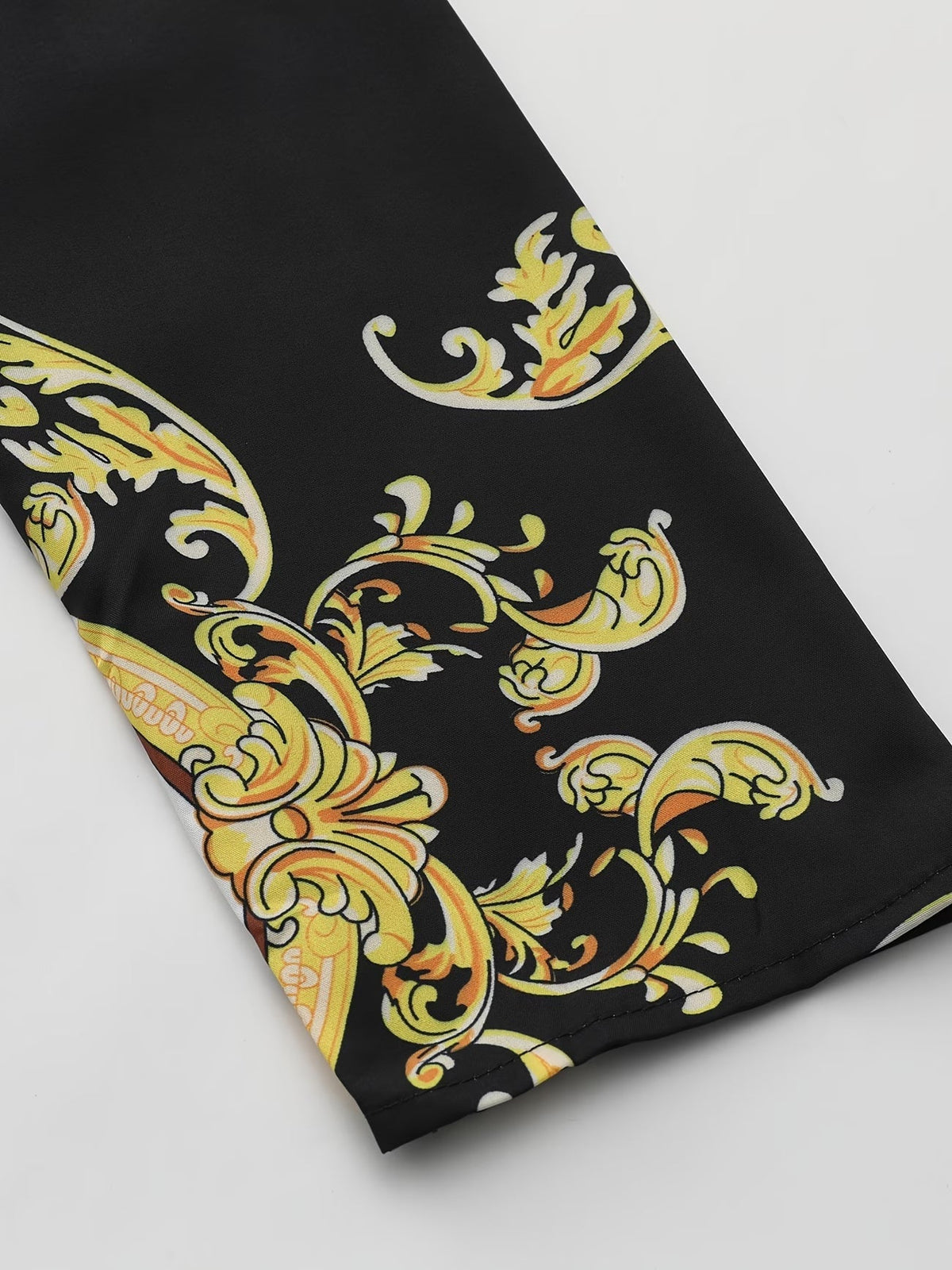 Tribal Print Lapel Button-Front Dress