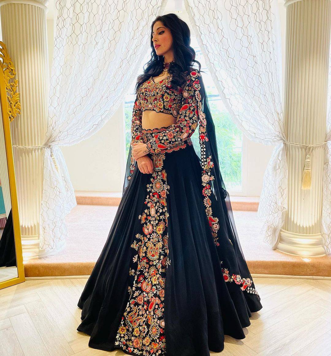Black Designer Full Stitched Lehenga-Choli Set with Heavy Embroidery