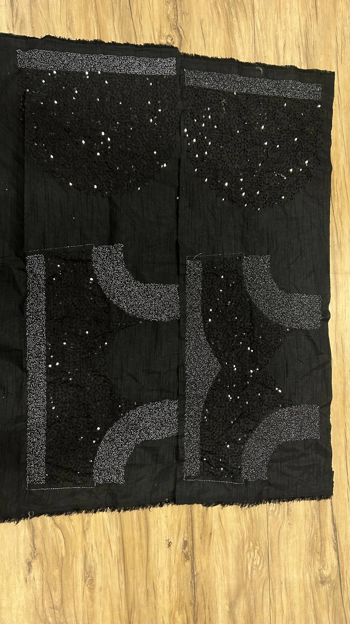 Black Designer Net Sequins & Zari Embroidered Lehenga Choli Set with 3.5 Meter Flair & Matching Dupatta