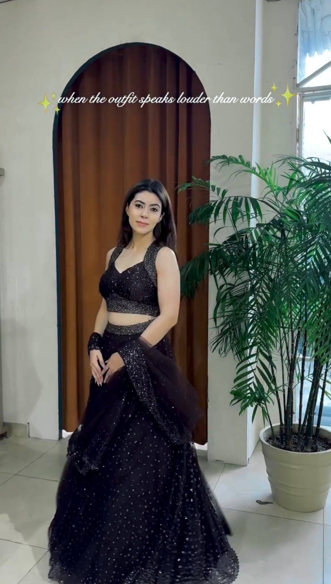 Black Designer Net Sequins & Zari Embroidered Lehenga Choli Set with 3.5 Meter Flair & Matching Dupatta