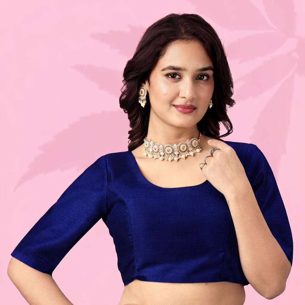 Blue Art Silk Saree with Sequins Work