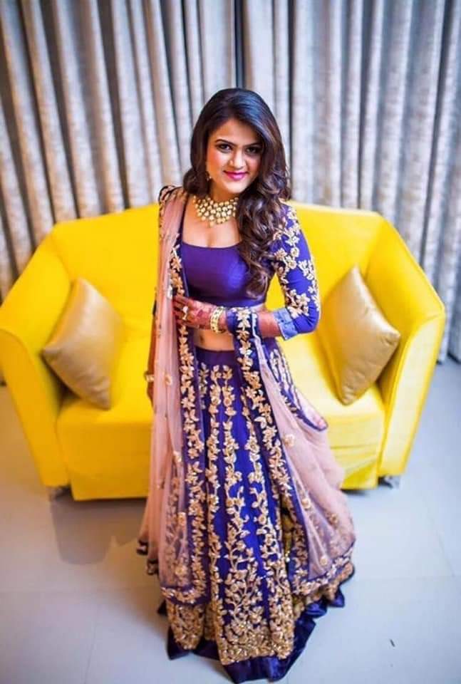 Blue Elegant Tapeta Silk Lehenga Set