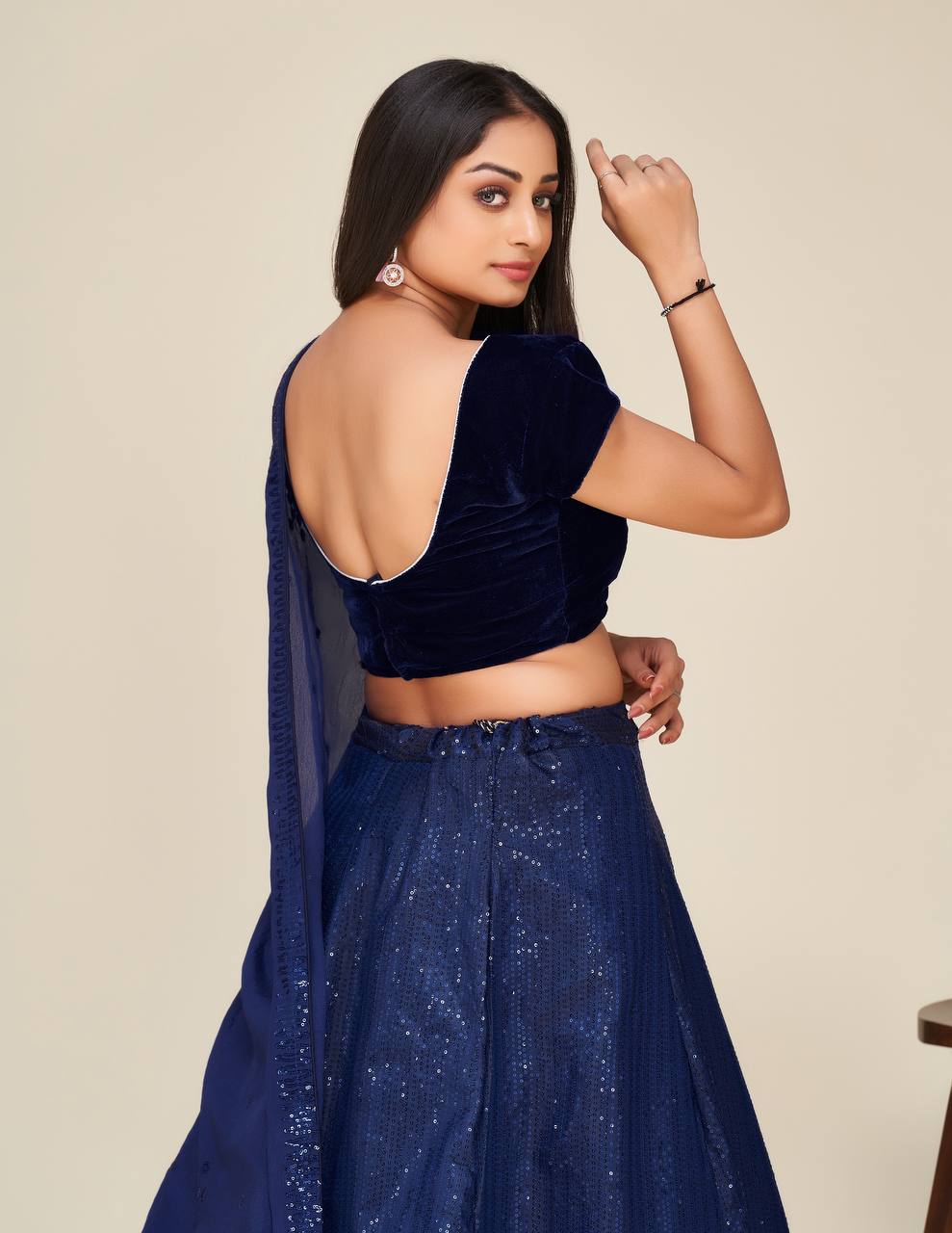 Blue Shine Bright in This Stunning Two-Tone Lehenga Set