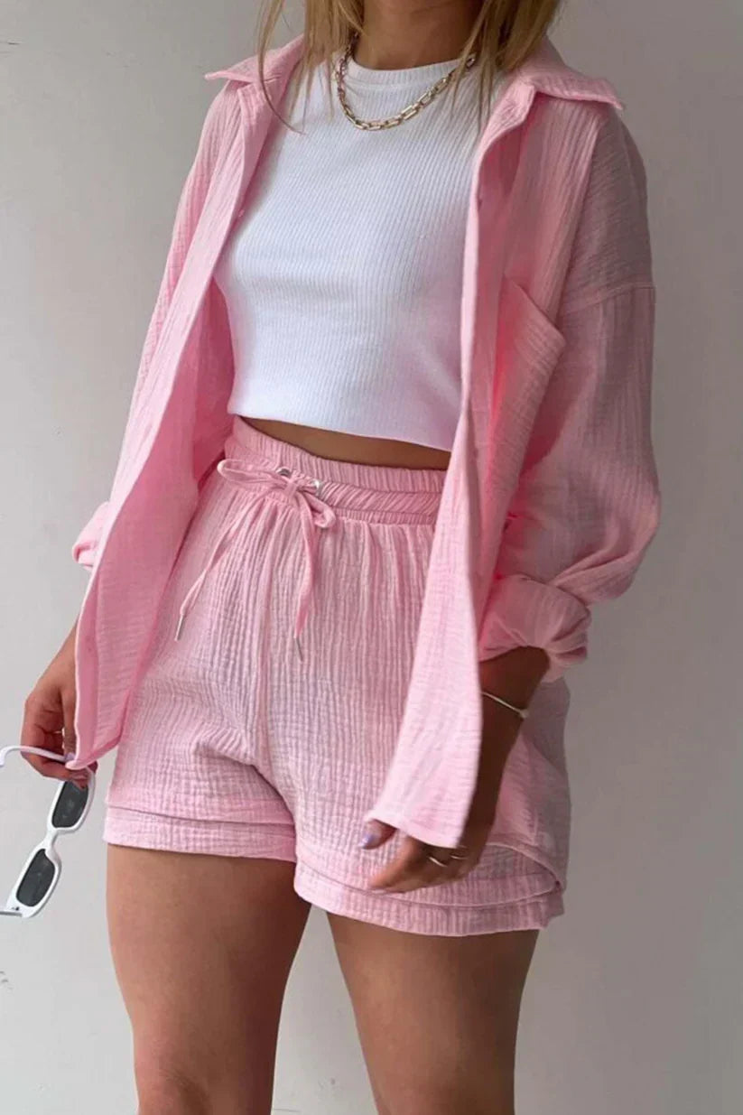 Muted Blush – Relaxed Cotton Twin Set