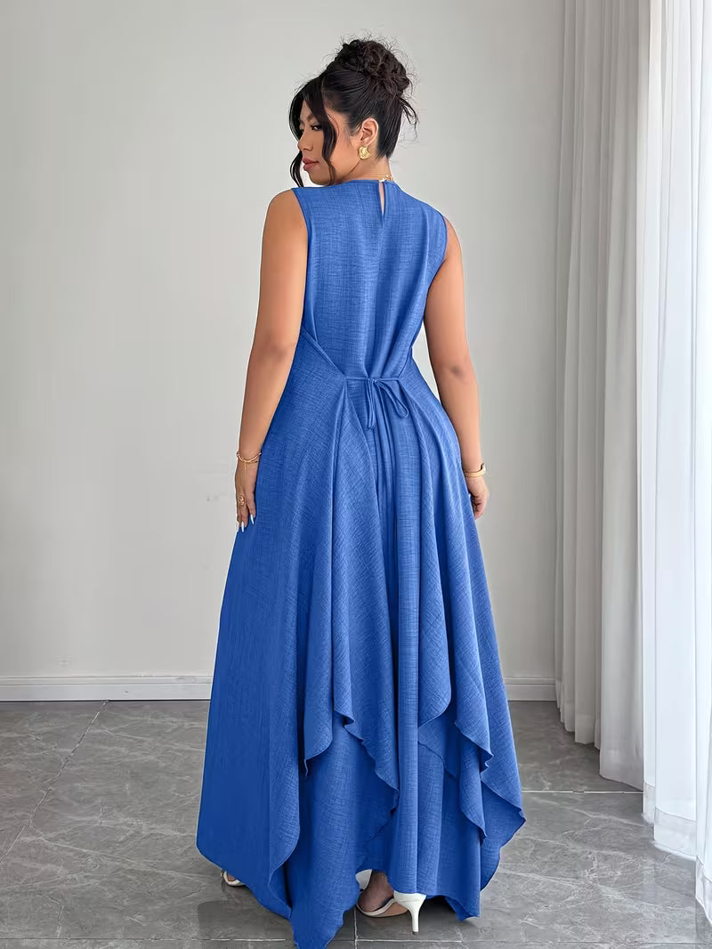 Elegant Tie-Belt A-Line Dress💖