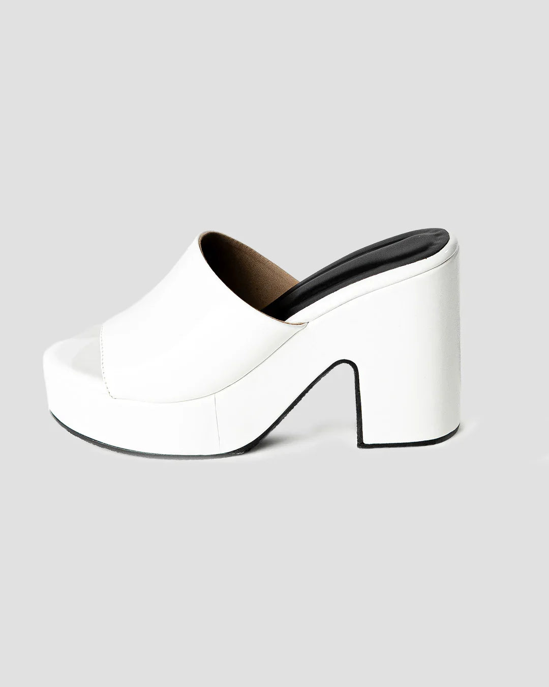 Vintage Peep Toe High Heel Shoes In White