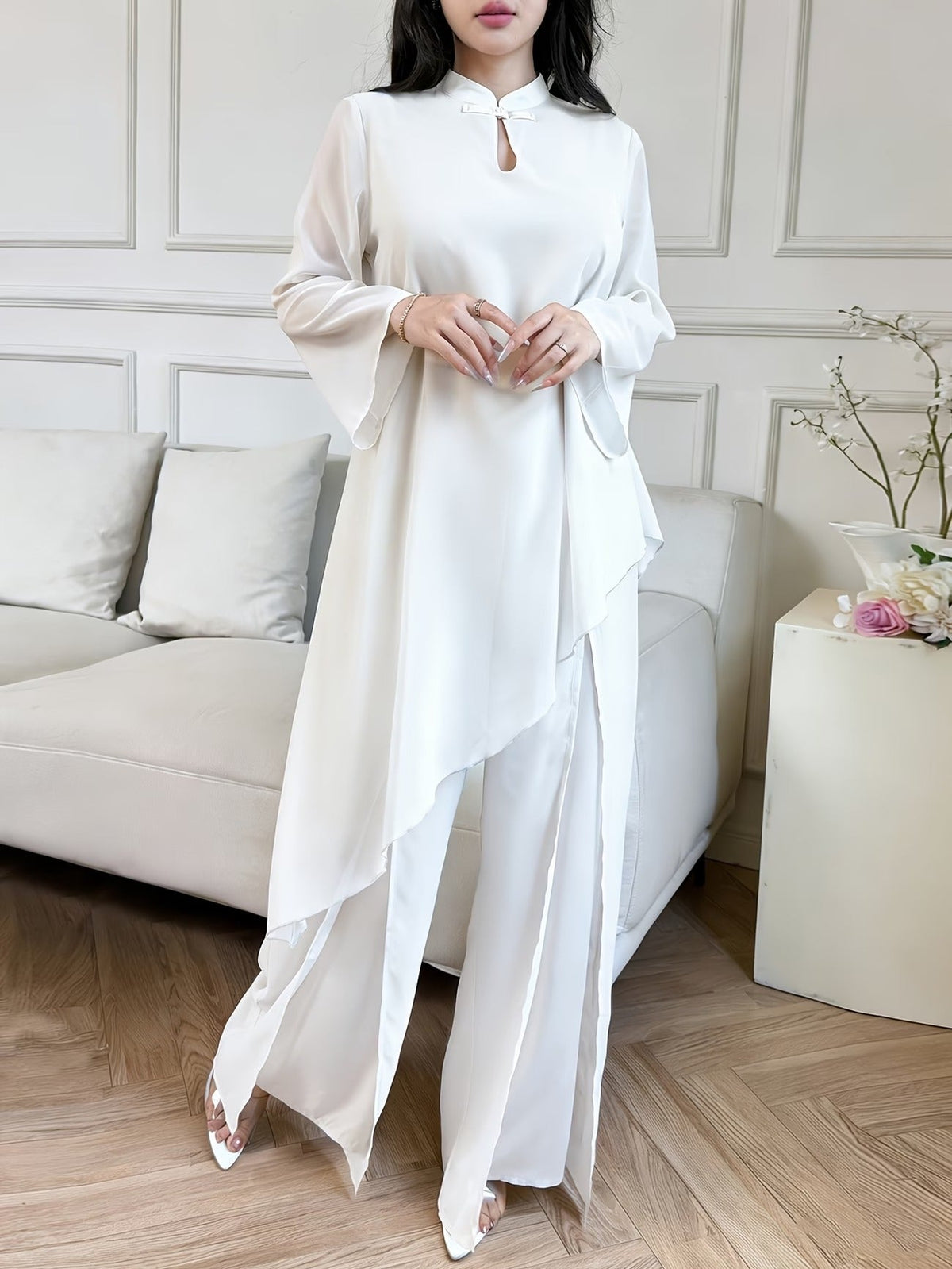 PearlMist Chiffon Outfit