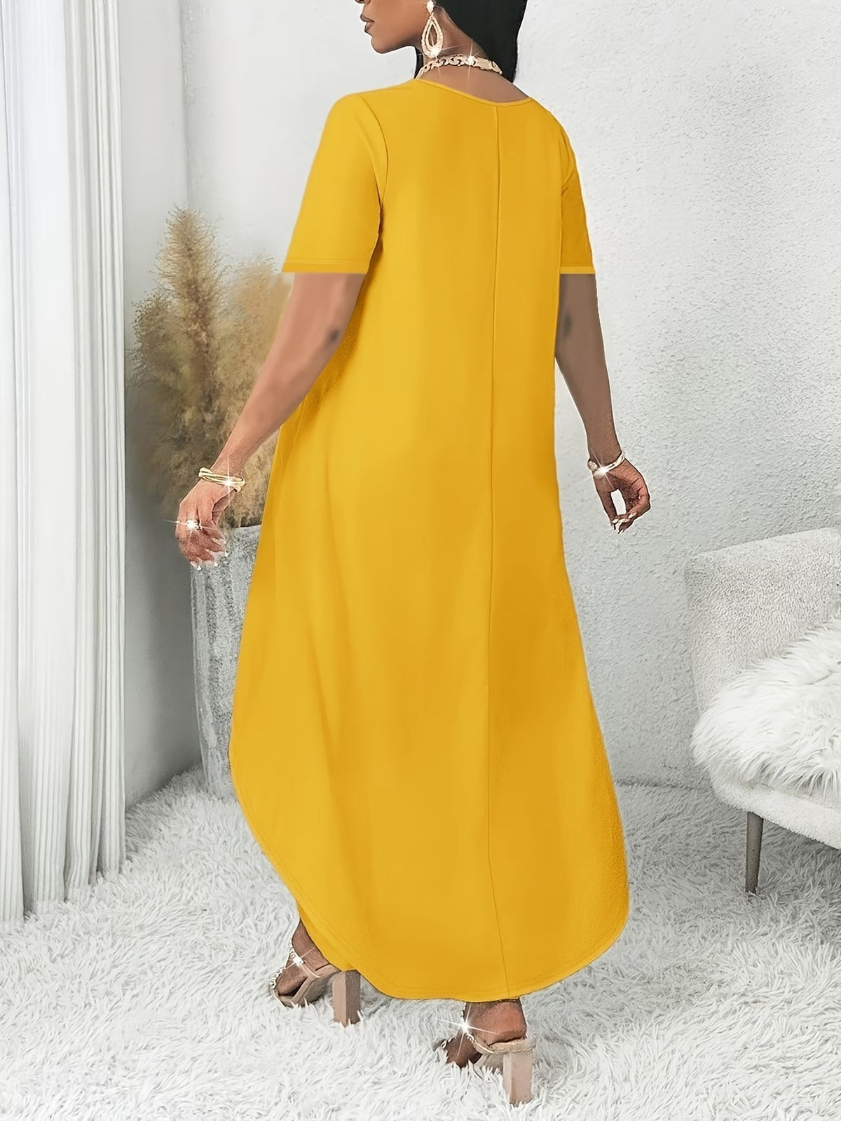 Multi-Color Irregular Hem Dress-Top for Women