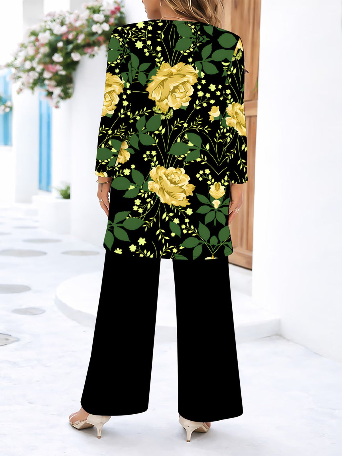 Floral Elegance Long Sleeve Co-Ord Set