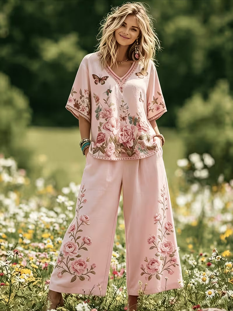 RoseAura Butterfly Lounge Set