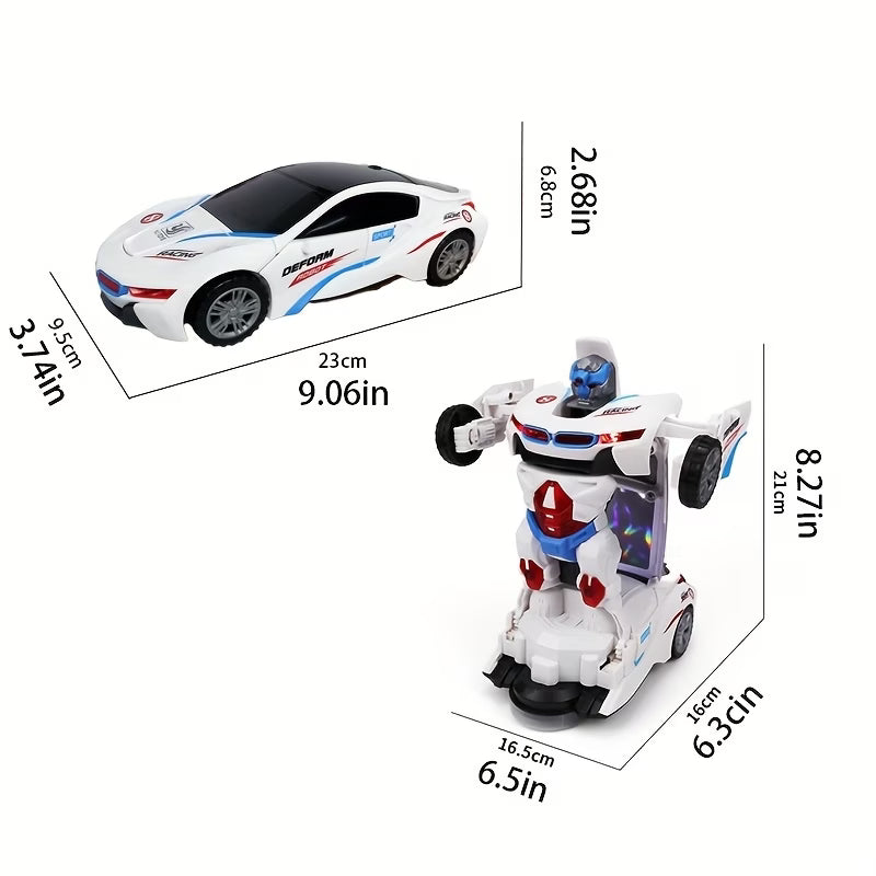 DAYS Transforming Sports Car Toy with Lights & Music