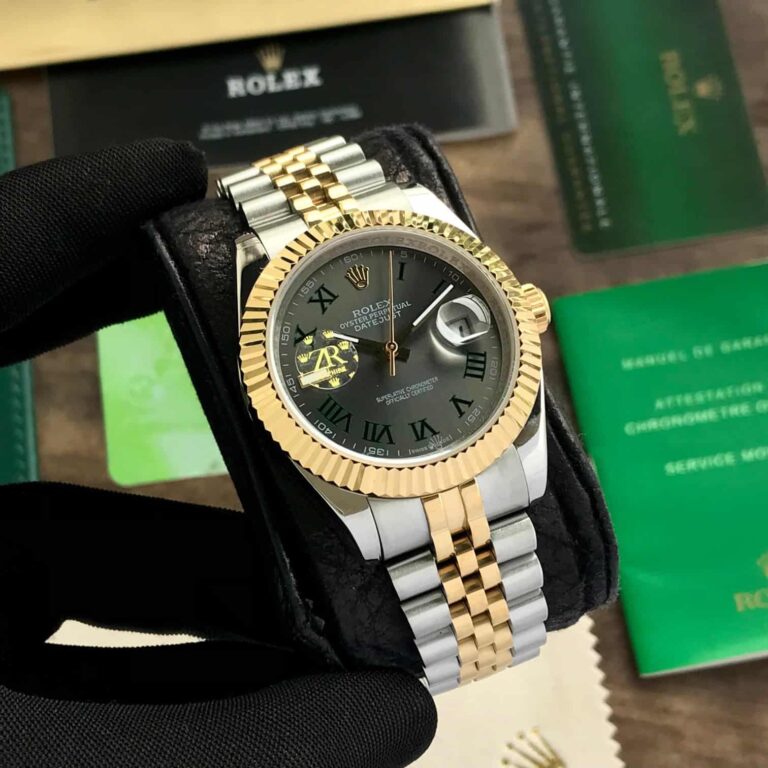 Role_x  Date Just Gold Roman Watch