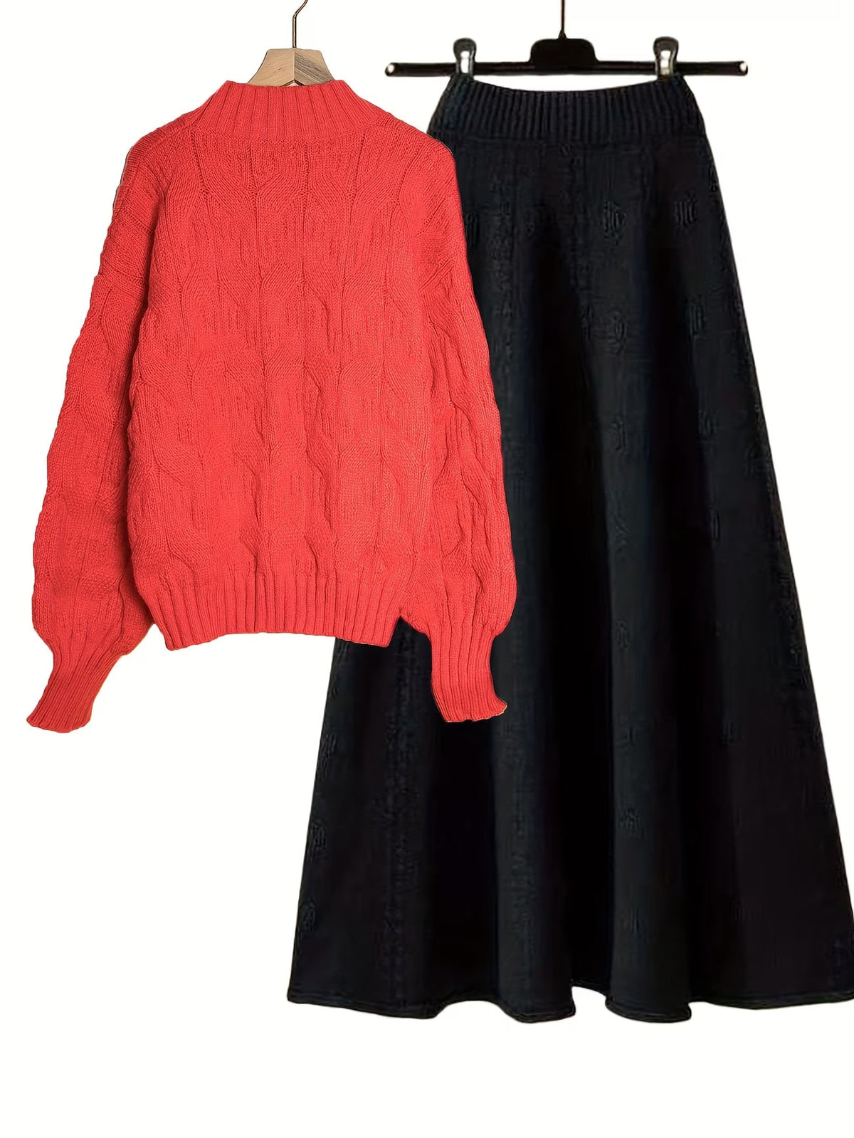 Elegant Sweater & Skirt Two-Piece Set