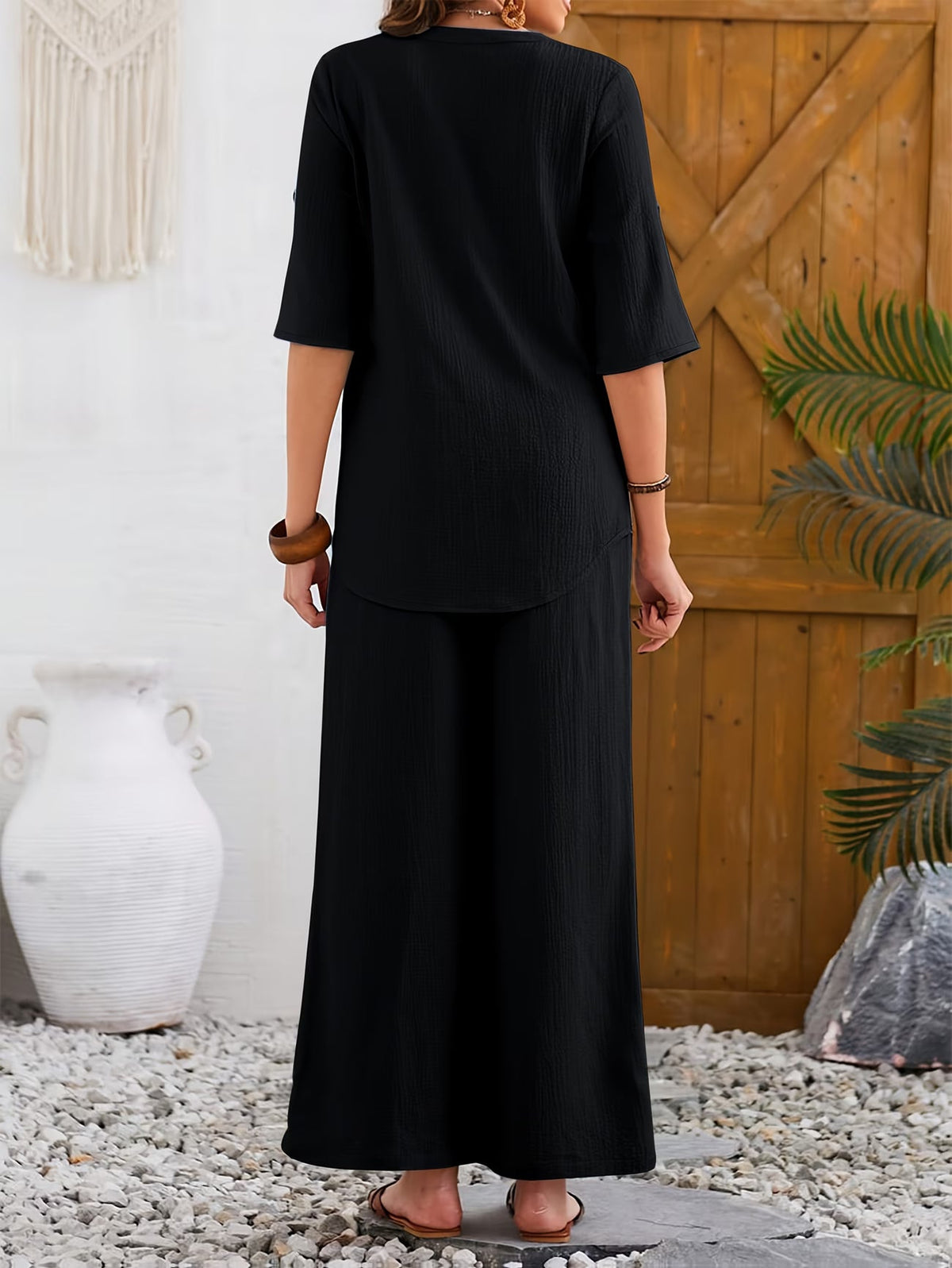 Elegant Wide-Leg Co-Ord Set