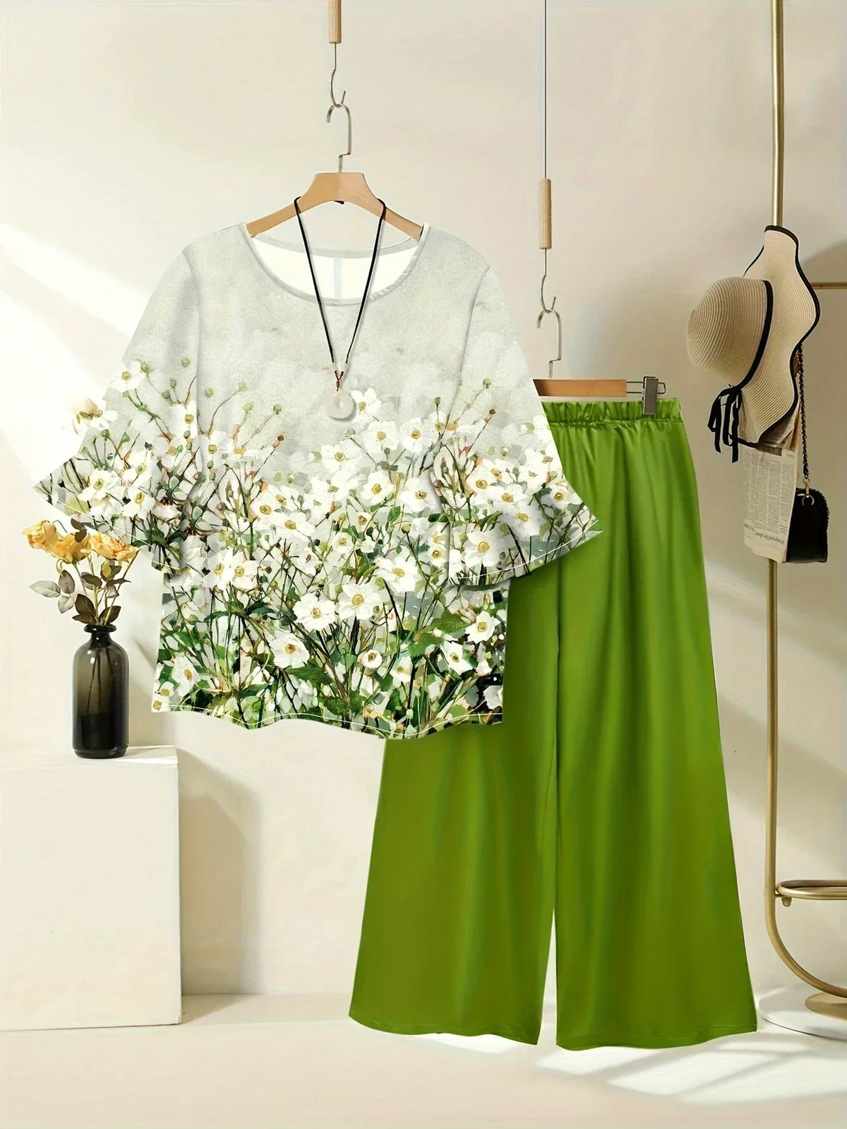 Chill Mode Co-Ord Set Half Sleeve T-shirt & Straight Leg Pant