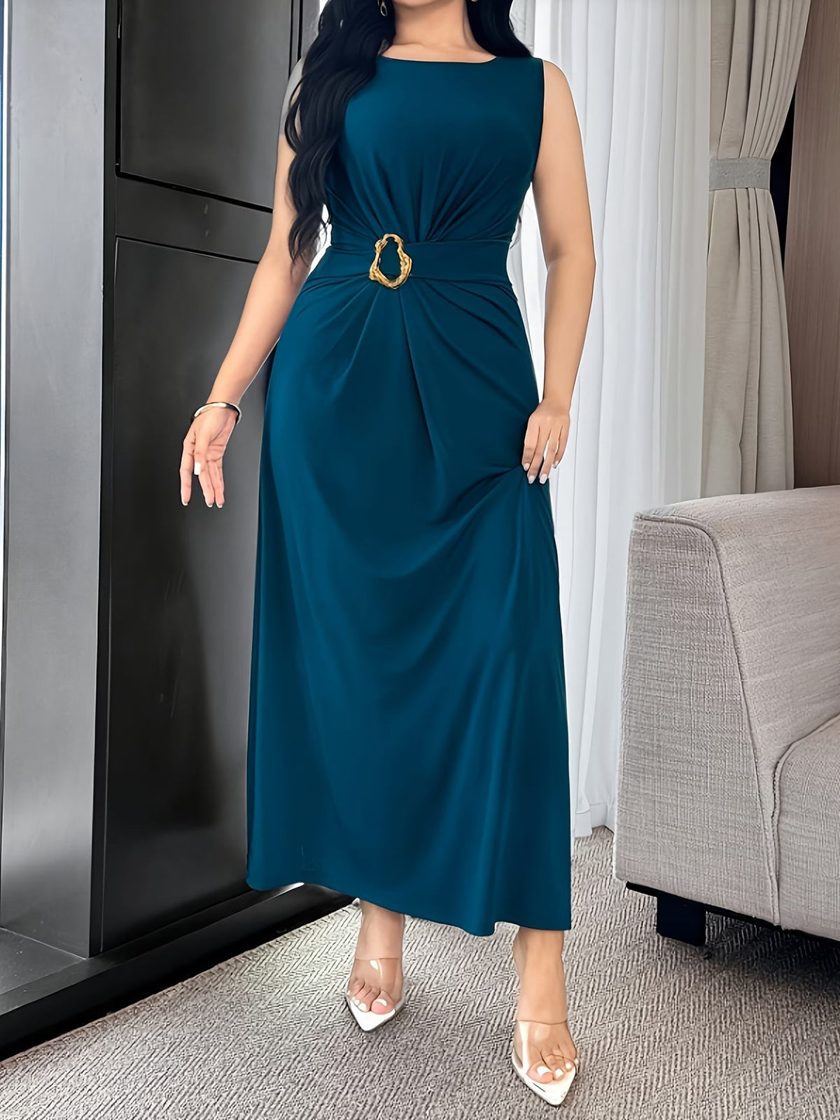 Women’s Elegant Solid Color Dress