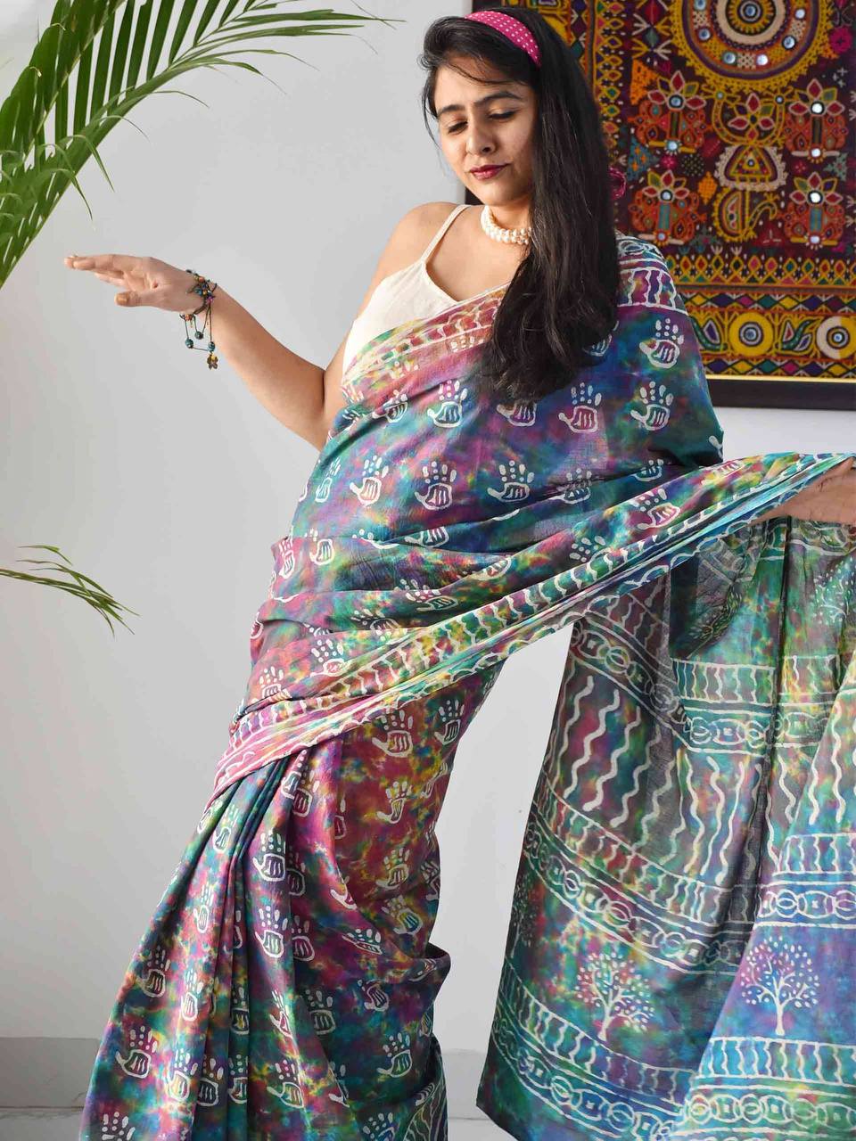 Celebrate Holi in Style with Our Vibrant Digital Print Dola Silk Sarees