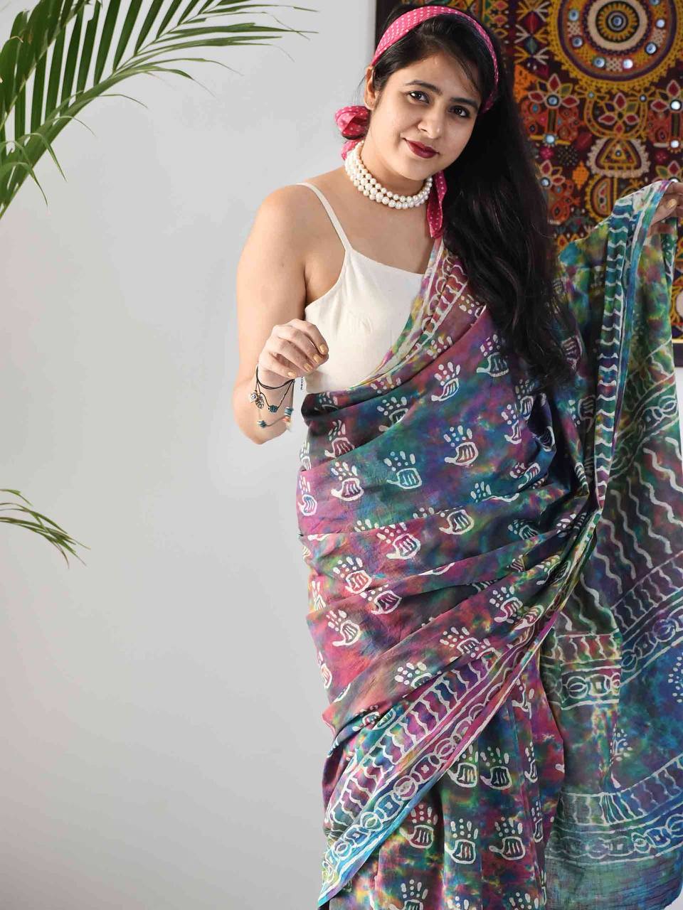 Celebrate Holi in Style with Our Vibrant Digital Print Dola Silk Sarees