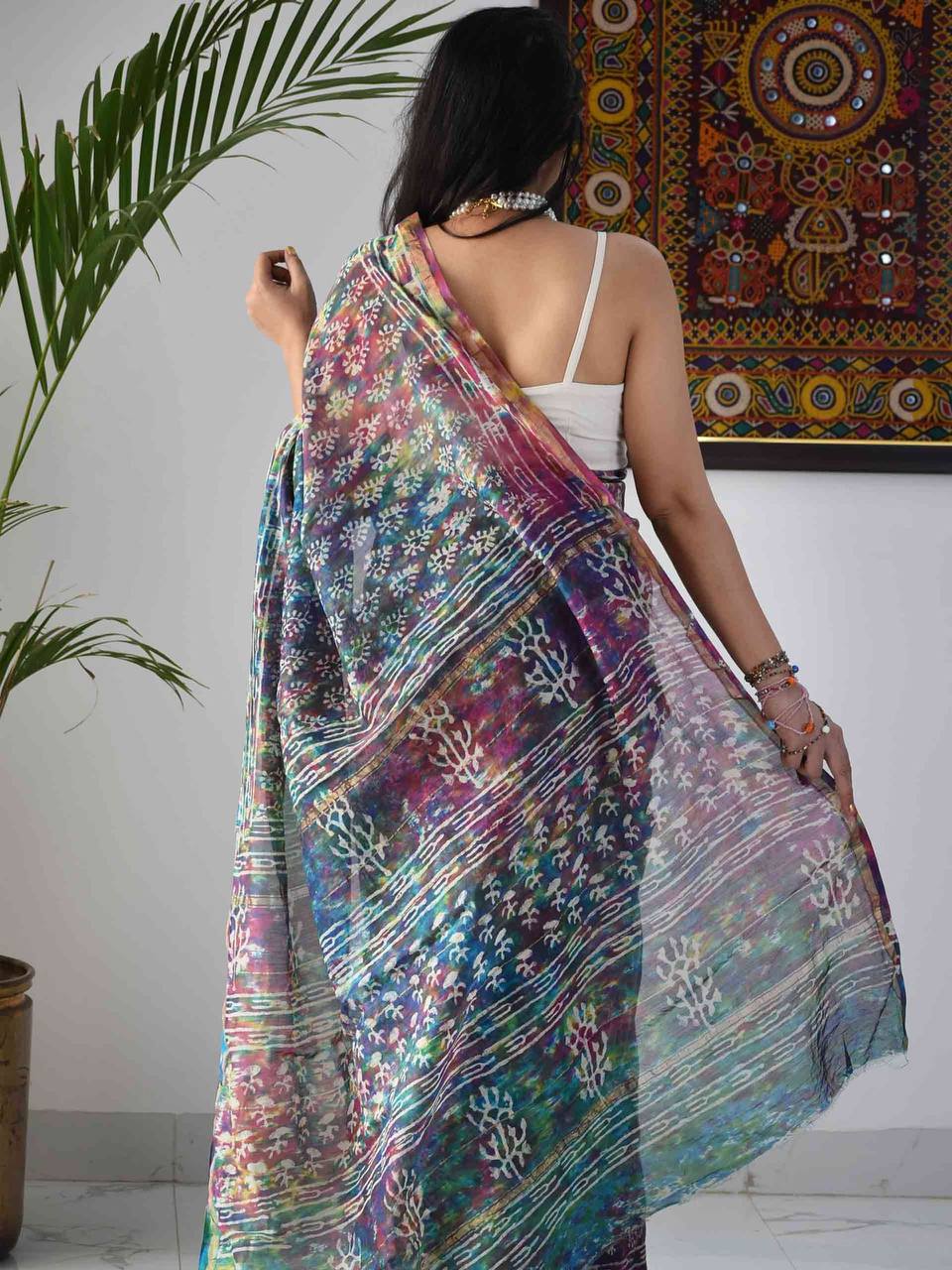Celebrate Holi in Style with Our Vibrant Digital Print Dola Silk Sarees