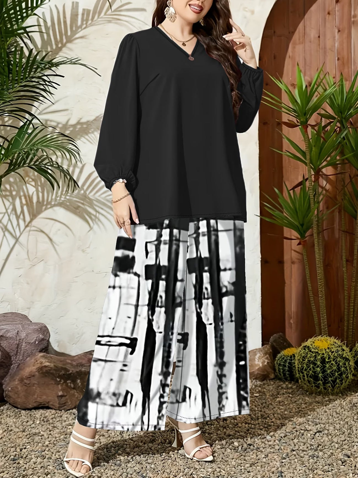 Floral Breeze Wide-Leg Set