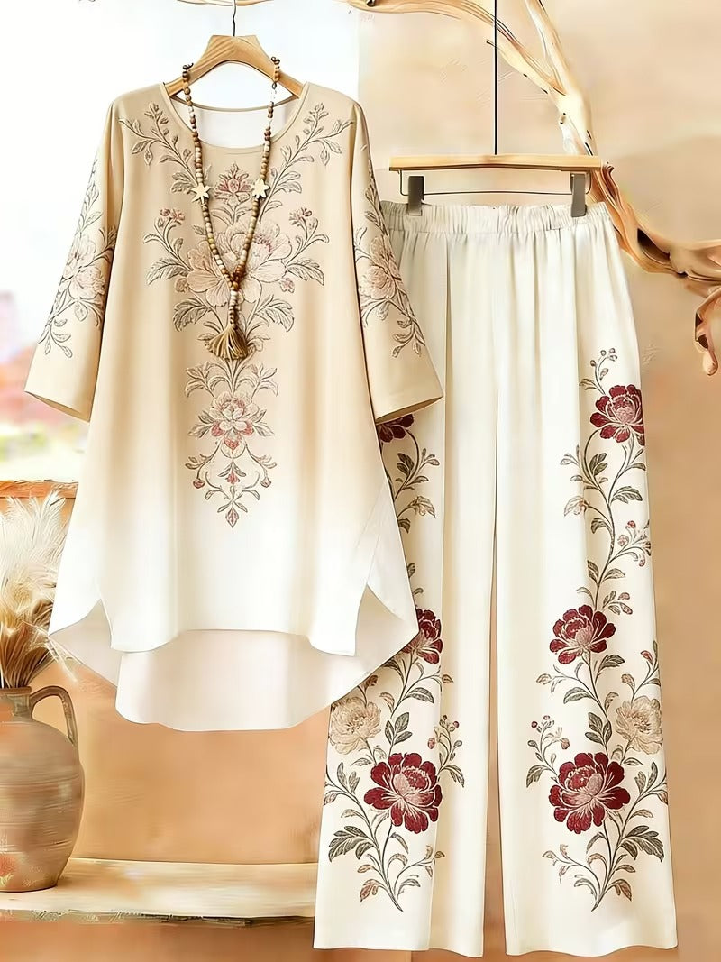 Retro Geometric Plus Size Co-Ord Set