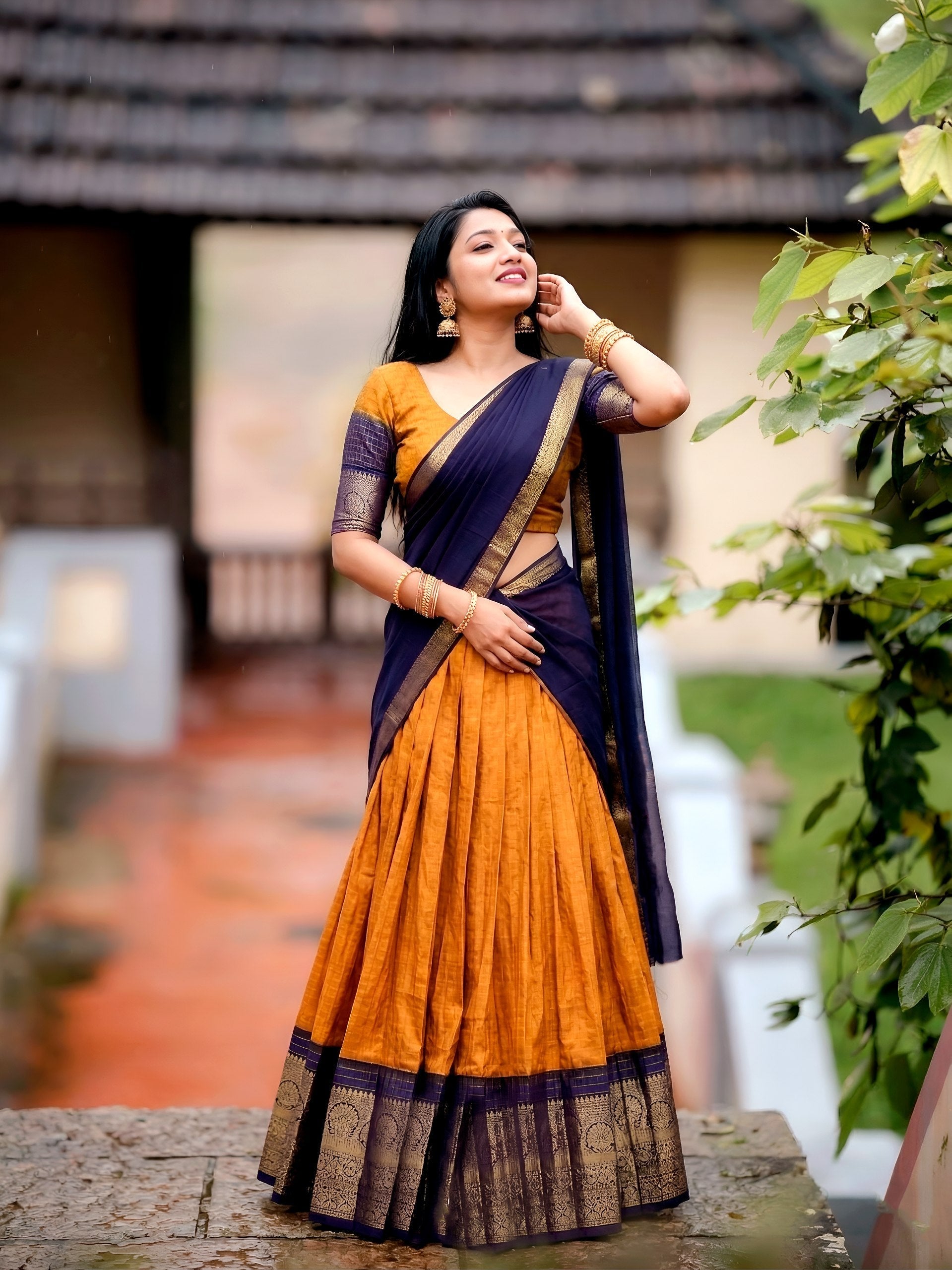 Chex Zari Weaving Lehenga Set
