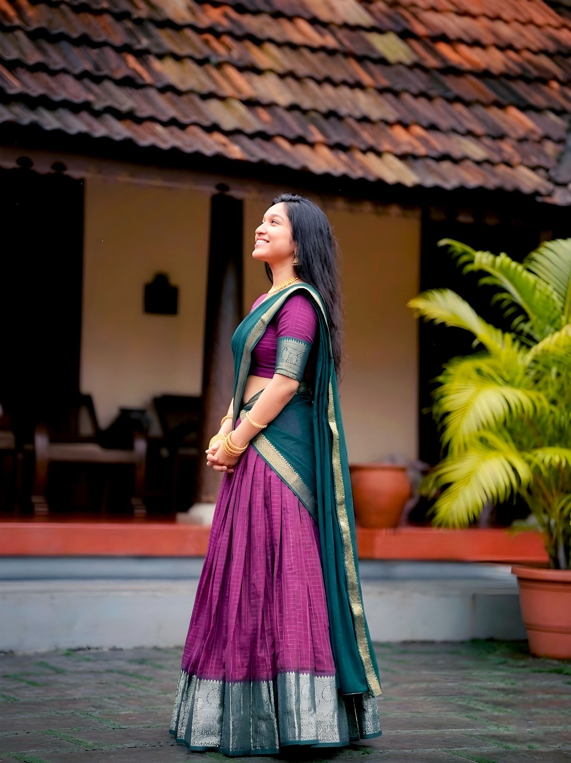 Chex Zari Weaving Lehenga Set
