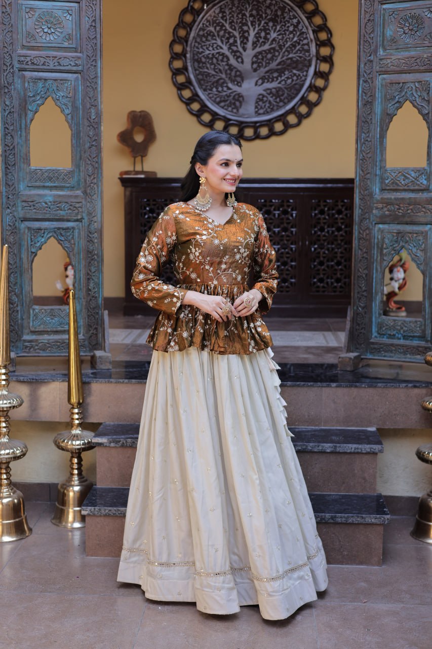 Cosmos Sequins Embroidered Lehenga Set