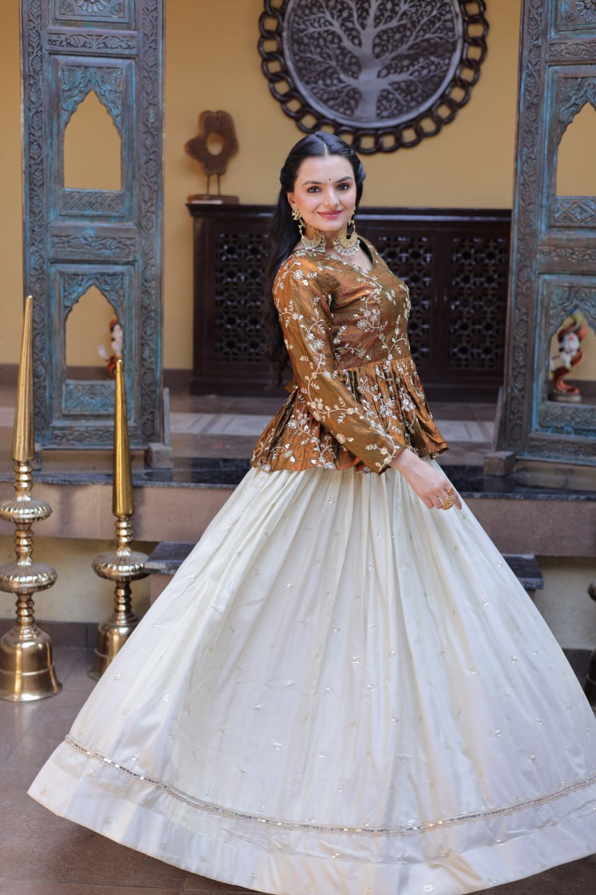 Cosmos Sequins Embroidered Lehenga Set