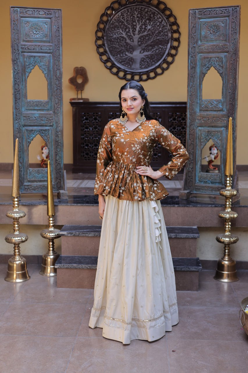 Cosmos Sequins Embroidered Lehenga Set
