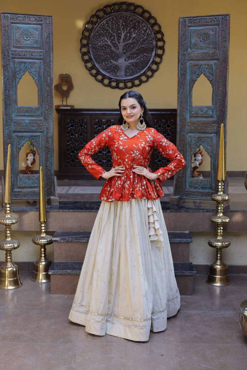 Cosmos Sequins Embroidered Lehenga Set