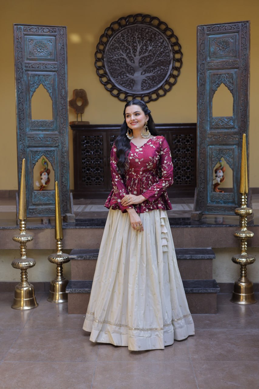 Cosmos Sequins Embroidered Lehenga Set