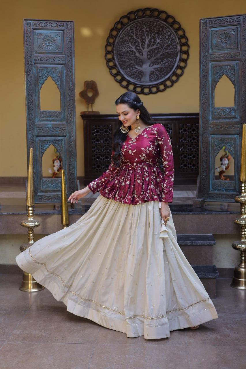 Cosmos Sequins Embroidered Lehenga Set