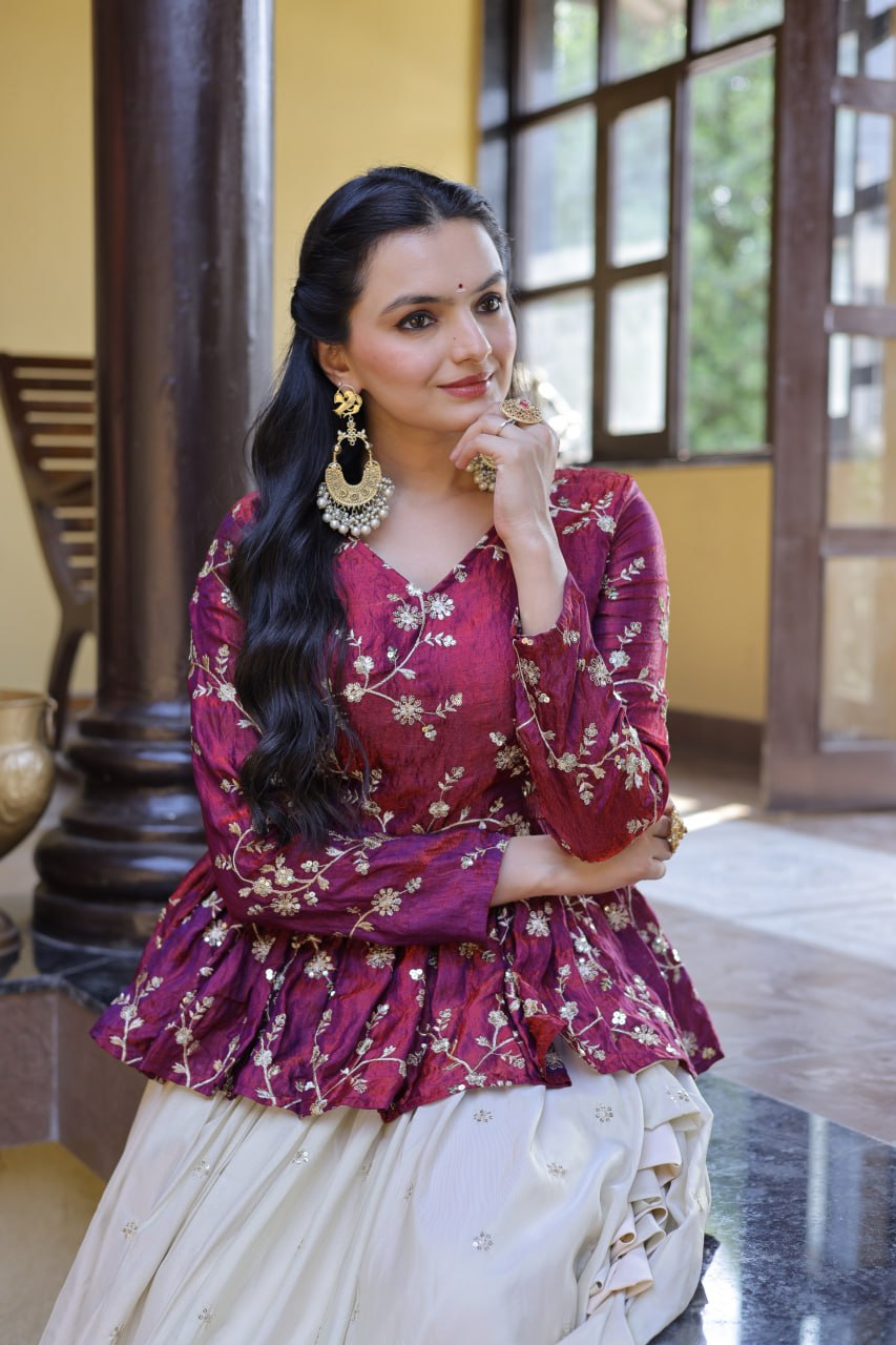 Cosmos Sequins Embroidered Lehenga Set