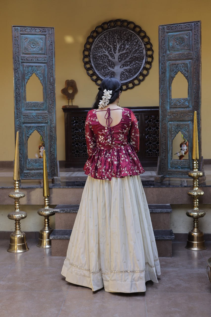 Cosmos Sequins Embroidered Lehenga Set