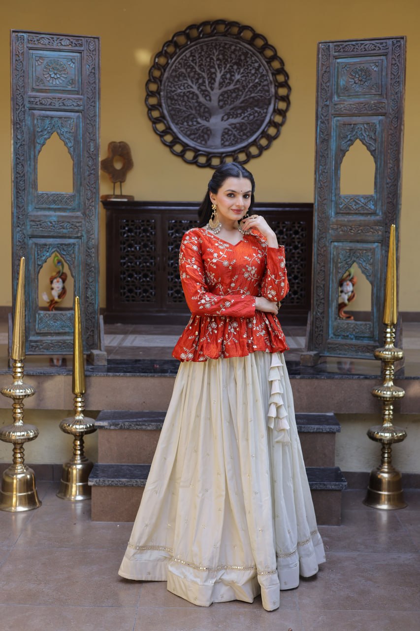 Cosmos Sequins Embroidered Lehenga Set