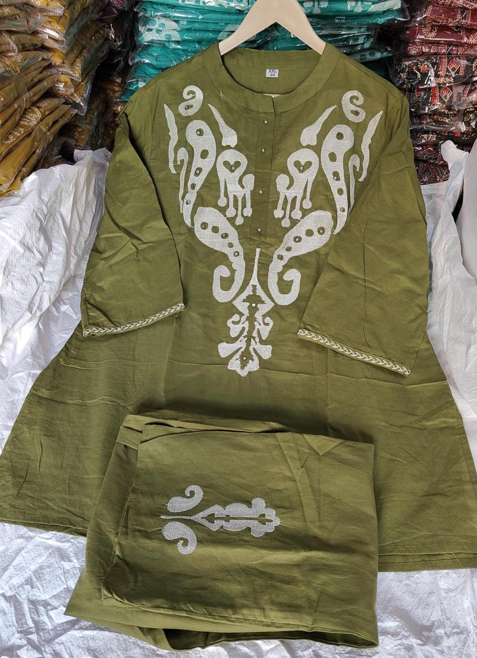 Cotton 60x60 Embroidered Co-Ord Set | 2 Piece Cord Set