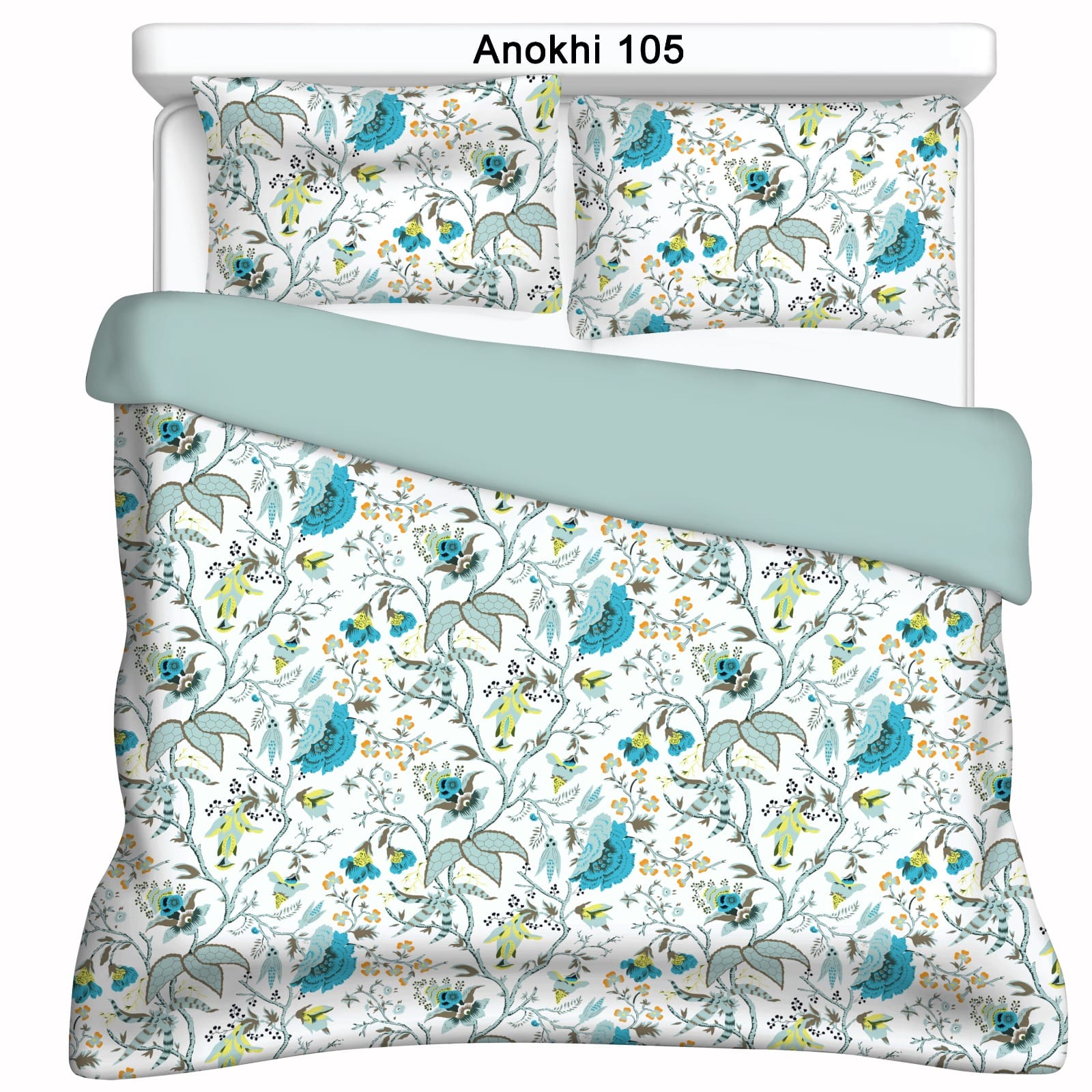 Cotton Bedsheet 100x108 Inches with 2 Pillow Covers