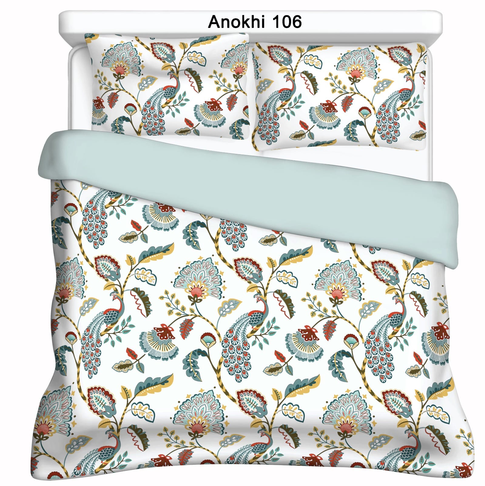 Cotton Bedsheet 100x108 Inches with 2 Pillow Covers