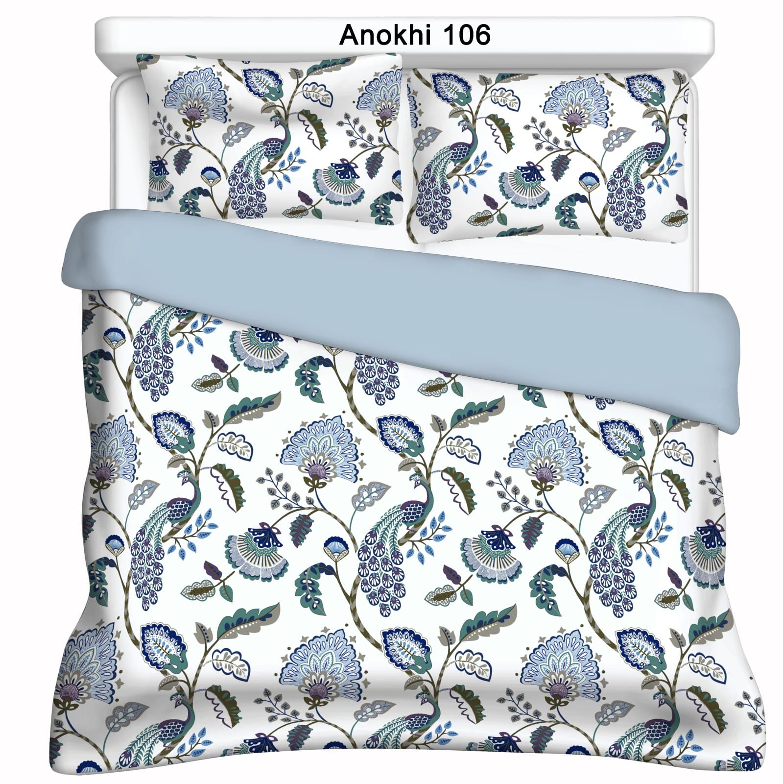 Cotton Bedsheet 100x108 Inches with 2 Pillow Covers