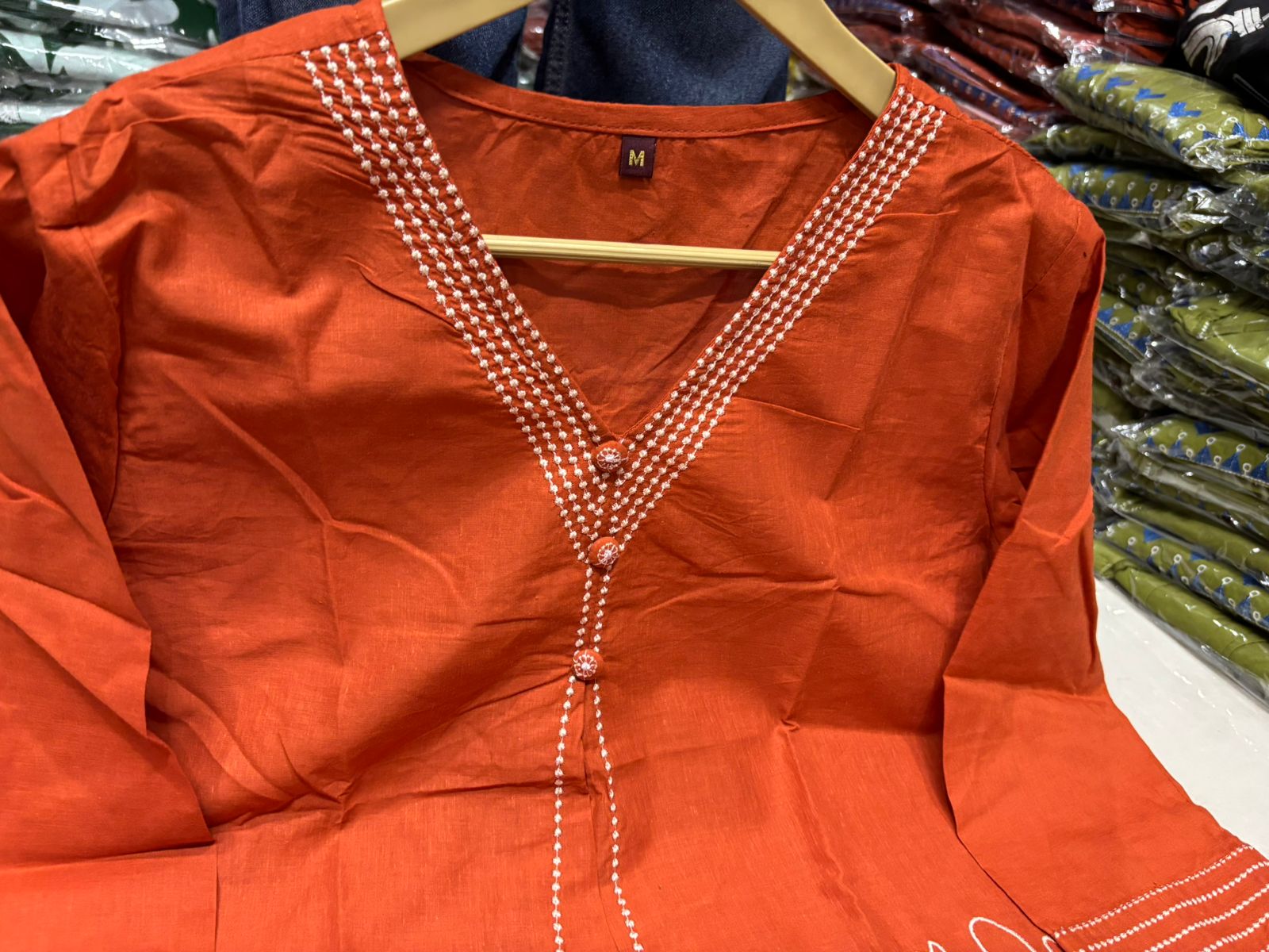 Cotton Coord Set with Button Work & Side Pocket