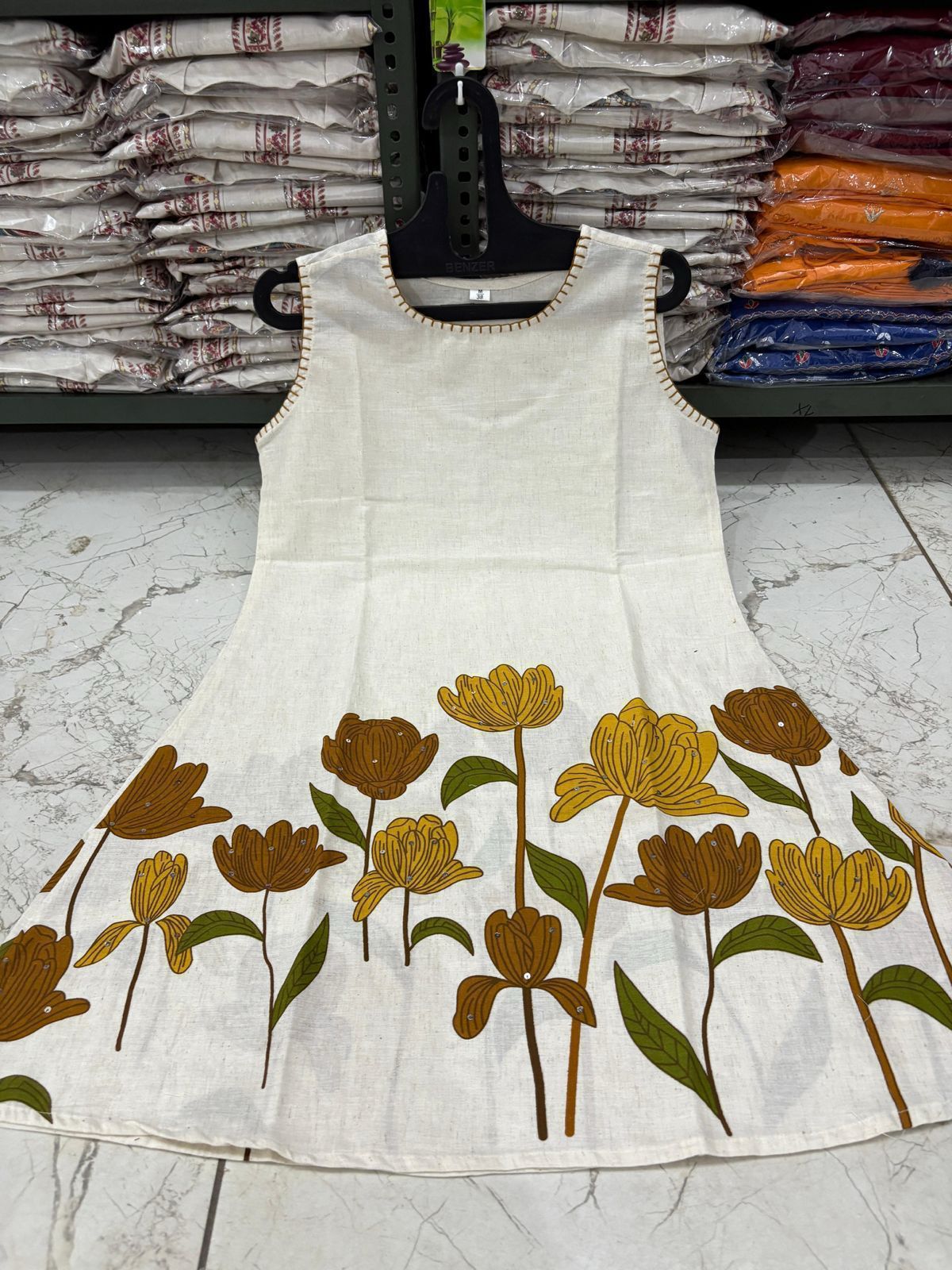 Cotton Flex Co-Ord Set with Kantha Work & Flex Print Kurta