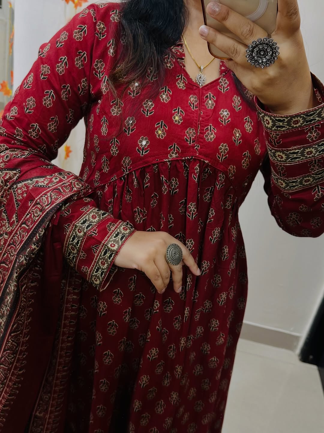 Cotton Kurti with Pant and Dupatta Set | 3 Piece