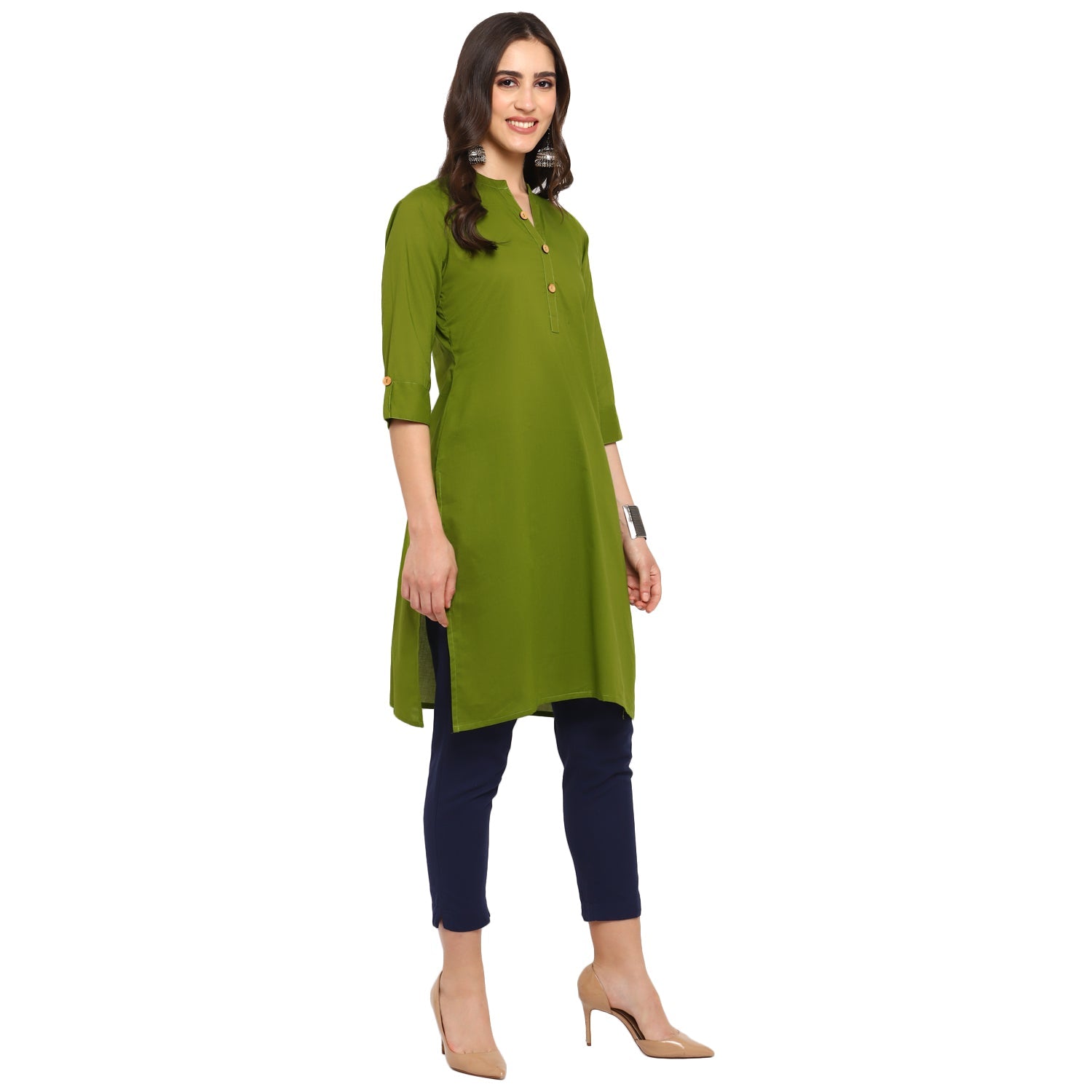 Cotton Kurti with Traditional Sleeves for Women