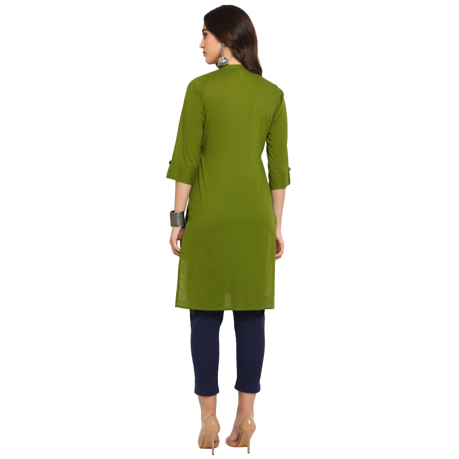 Cotton Kurti with Traditional Sleeves for Women