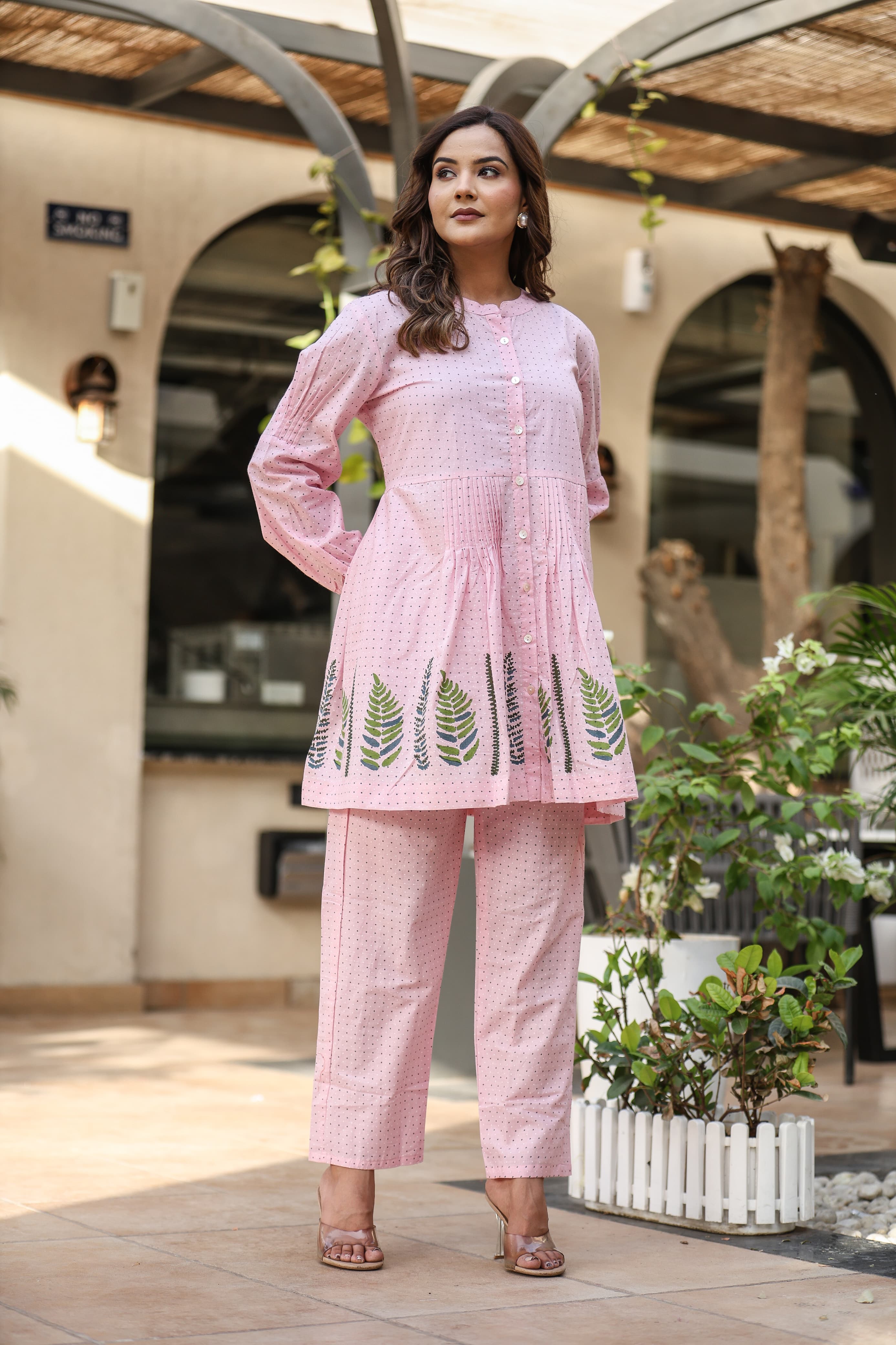 Cotton Polka Dot Printed Coord Set for Women