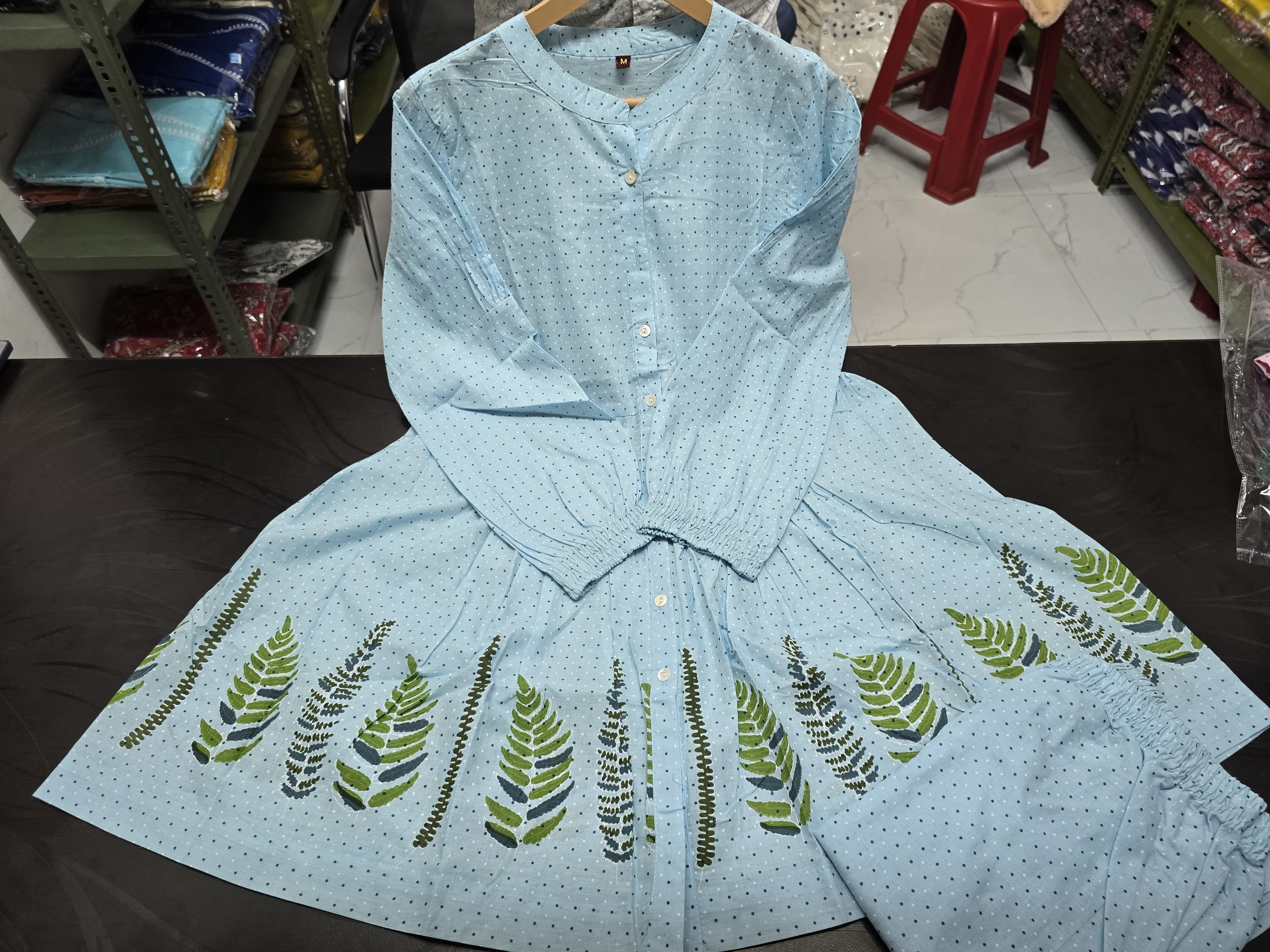 Cotton Polka Dot Printed Coord Set for Women